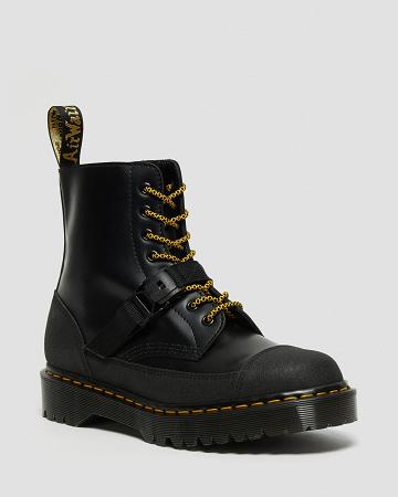 Botas con Cordones Dr Martens 1460 Bex Tech Made in England Cuero Hombre Negros | MX 303CTV